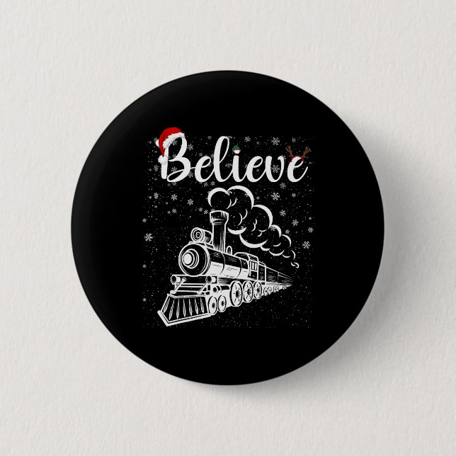 Christmas North Pole Polar Express All Abroad Xmas 6 Cm Round Badge (Front)