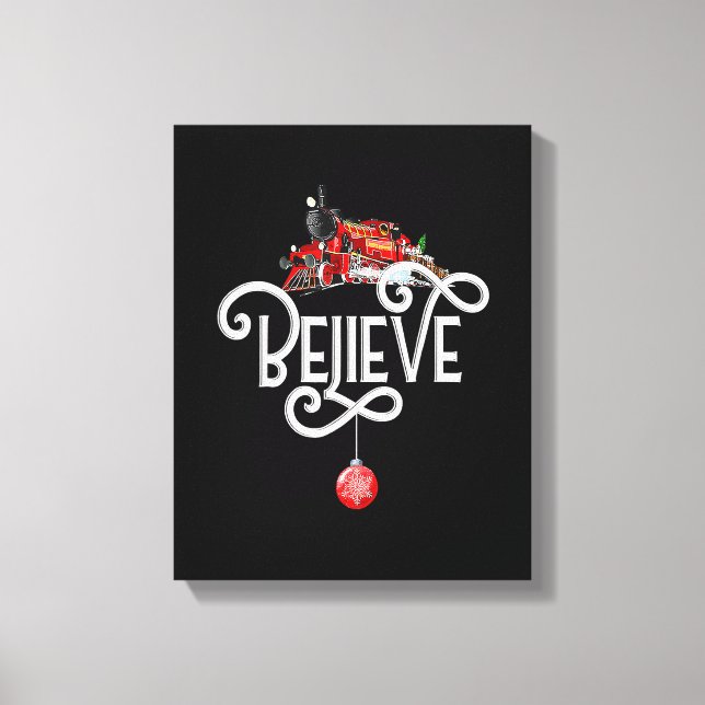 Christmas North Pole Polar Express All Abroad Xmas Canvas Print (Front)