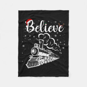 Christmas North Pole Polar Express All Abroad Xmas Fleece Blanket