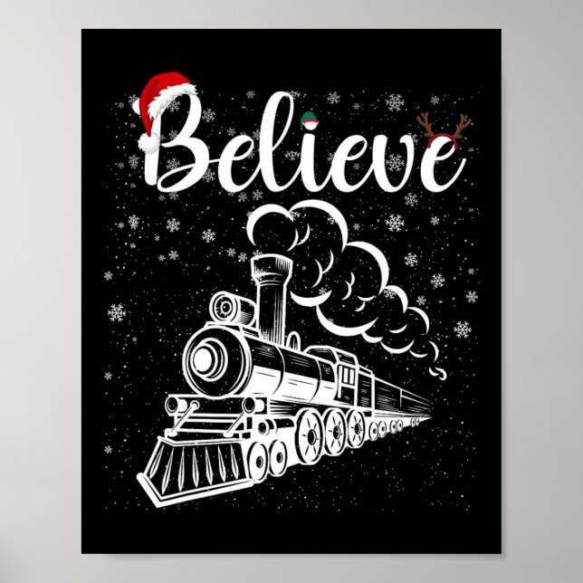 Christmas North Pole Polar Express All Abroad Xmas Poster (Front)