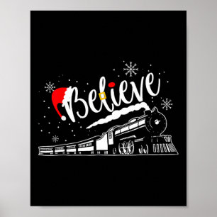 Christmas North Pole Polar Express All Abroad Xmas Poster