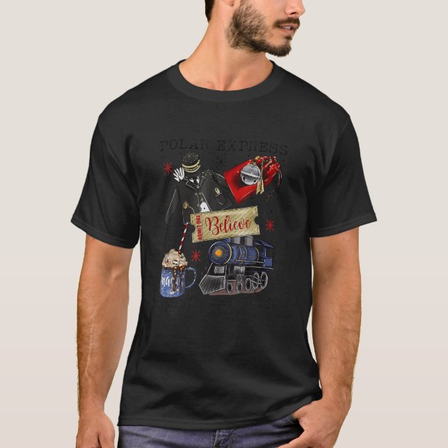 Christmas North Pole Polar Express All Abroad Xmas T-Shirt (Front)