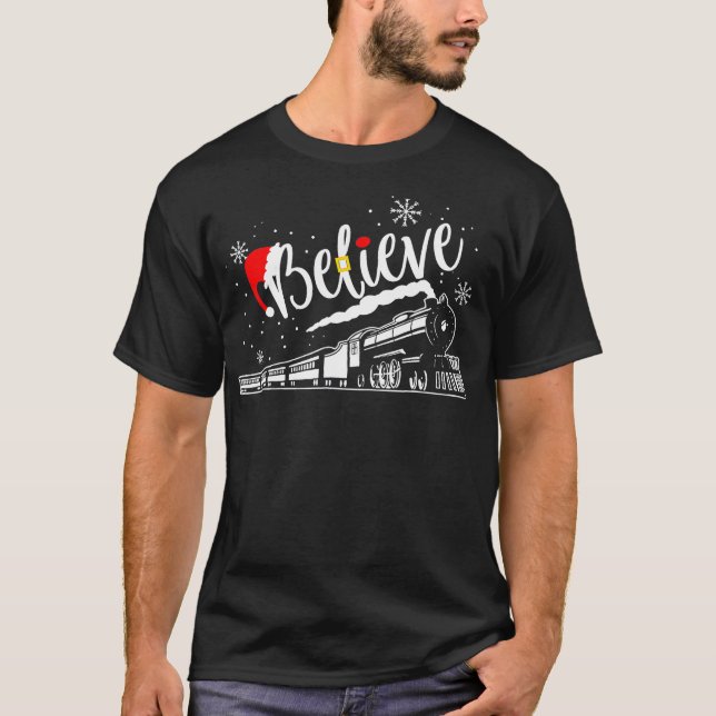 Christmas North Pole Polar Express All Abroad Xmas T-Shirt (Front)
