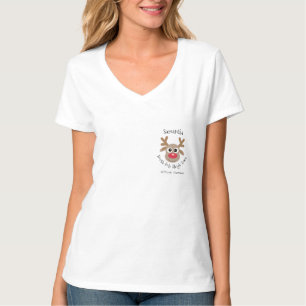 Christmas North Pole Sleigh Team Reindeer Novelty T-Shirt