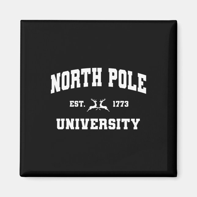 Christmas North Pole University Santa Workshop Elv Magnet (Front)