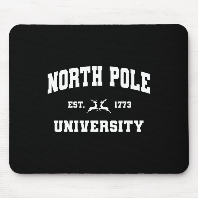 Christmas North Pole University Santa Workshop Elv Mouse Mat (Front)
