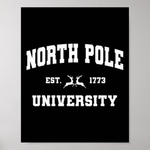 Christmas North Pole University Santa Workshop Elv Poster