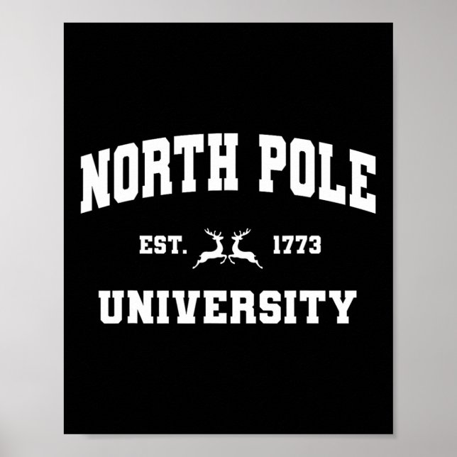 Christmas North Pole University Santa Workshop Elv Poster (Front)