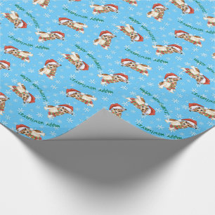 Christmas Norwegian Lundehund Wrapping Paper