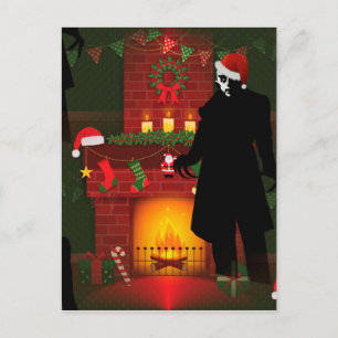 christmas nosferatu holiday postcard