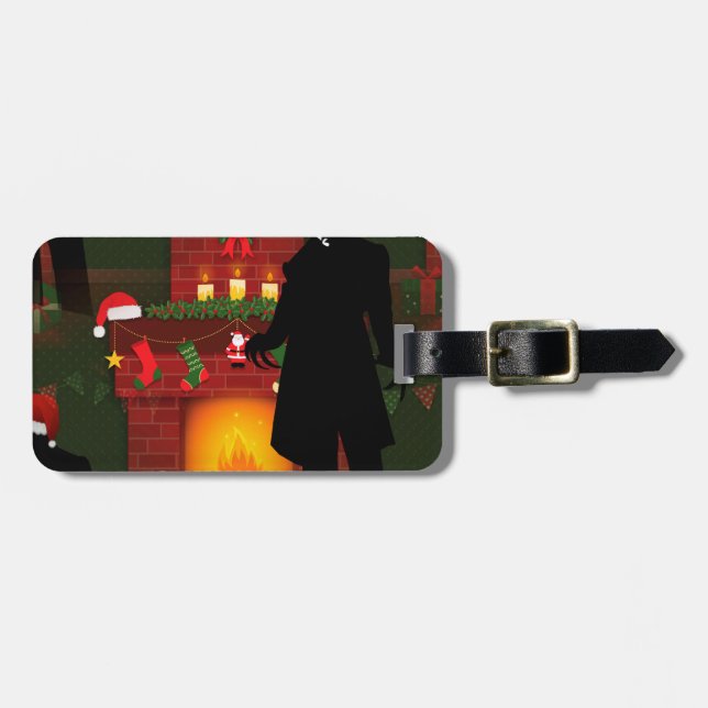 christmas nosferatu luggage tag (Front Horizontal)