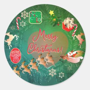 Christmas Nostalgia  Classic Round Sticker