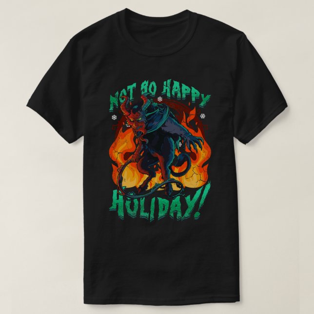 Christmas Not So Happy Holiday Horror T-Shirt (Design Front)