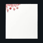 Christmas Notepad<br><div class="desc">Notepad shown in white with a festive holiday ornaments and berries print. 
Customize this item or buy as is.</div>