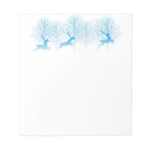 Christmas Notepad Blue Deer