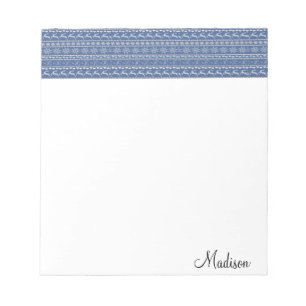 Christmas Notepad Blue Reindeer