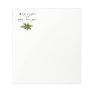 Christmas Notepad-Holly Notepad