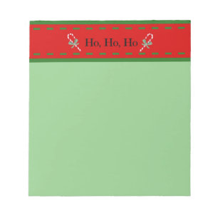 Christmas notepad in festive holiday colours