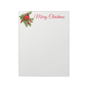 Christmas Notepad-Red Cardinal Notepad