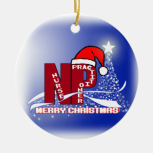 CHRISTMAS NP SANTA NURSE PRACTITIONER ORNAMENT