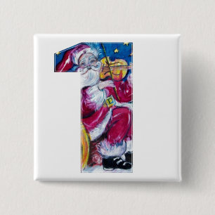 CHRISTMAS NUMBER 1 / INSPIRED SANTA 15 CM SQUARE BADGE
