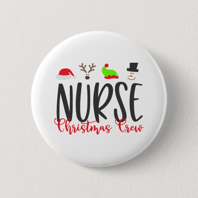 Christmas Nurse2 6 Cm Round Badge (Front)
