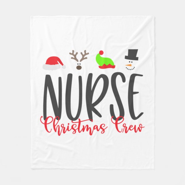 Christmas Nurse2 Fleece Blanket (Front)