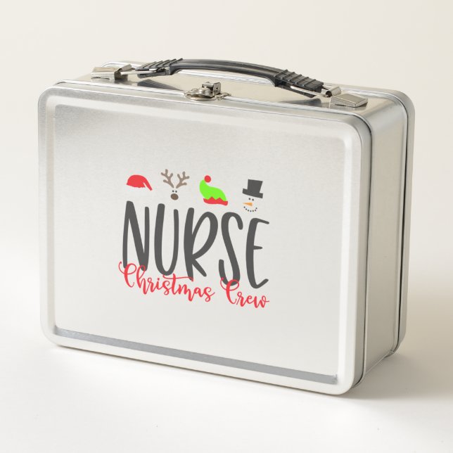 Christmas Nurse2 Metal Lunch Box (Front)