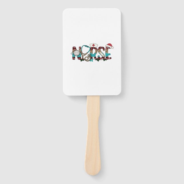 Christmas Nurse  1 Hand Fan (Front)