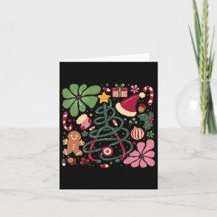 Christmas Nurse Boho Flower Stethoscope Nursing Xm Card