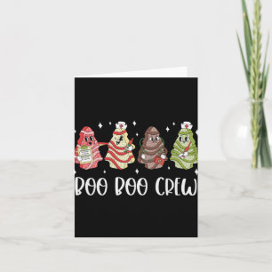 Christmas Nurse Boo Boo Crew Tree Cake Xmas Nursin Card