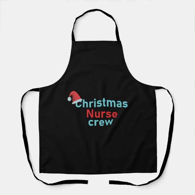Christmas Nurse crew Apron (Front)