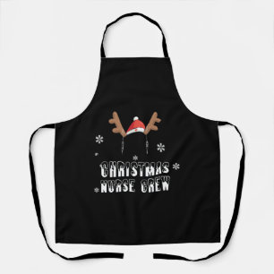 Christmas Nurse Crew Reindeer Xmas CNA Nursing Apron