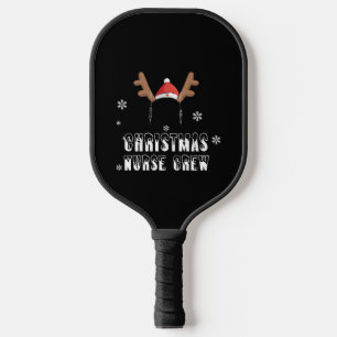 Christmas Nurse Crew Reindeer Xmas CNA Nursing Pickleball Paddle