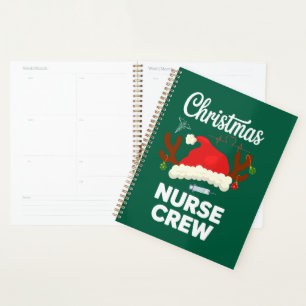 Christmas Nurse Crew Santa Hat Xmas Planner