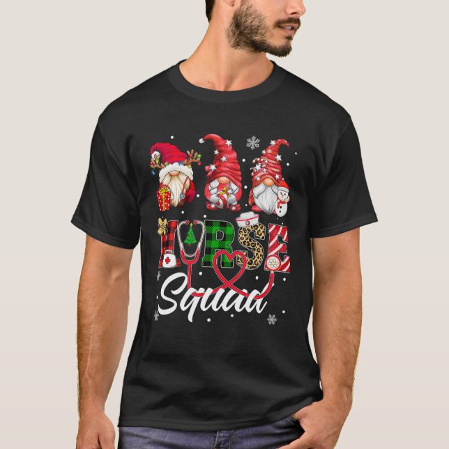 Christmas Nurse Crew Squad Gnome Xmas Nursing Paja T-Shirt (Front)