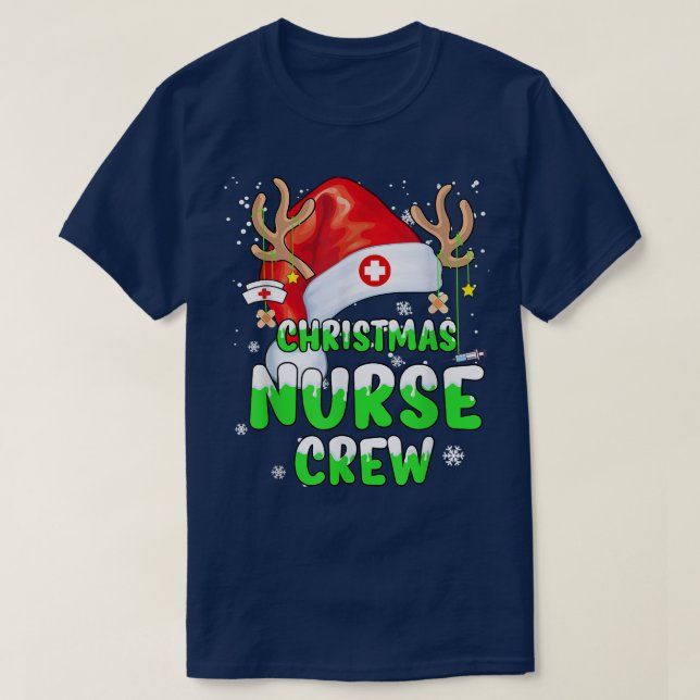 Christmas Nurse Crew Squad Xmas Nursing Pajama Cos T-Shirt (Design Front)