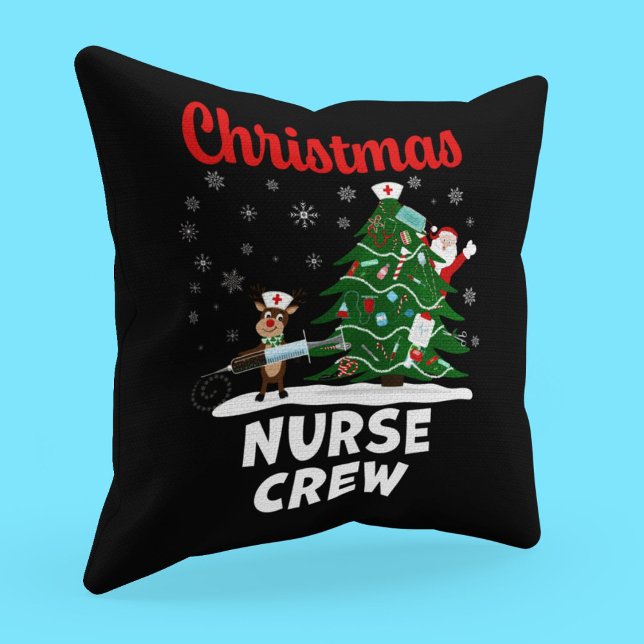 Christmas Nurse Crew with Santa and Reindeer Cushion (Creator Uploaded)