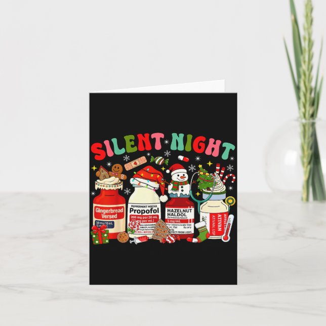 Christmas Nurse Funny Peppermint Mocha Profol Er E Card (Front)