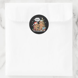 Christmas Nurse Gingerbread Man Did You Try Icing  Classic Round Sticker
