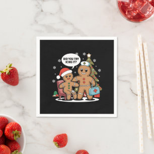 Christmas Nurse Gingerbread Man Did You Try Icing Napkin