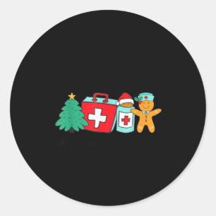 Christmas Nurse Have You Tried Icing It Gingerbrea Classic Round Sticker