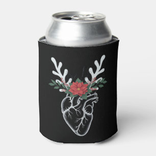 Christmas Nurse Heart Anatomy Reindeer Heart   Can Cooler