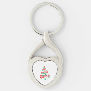Christmas Nurse, Nurse Christmas design Key Ring