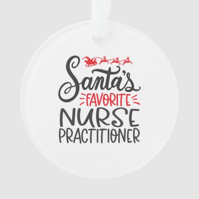 Christmas nurse practitioner, nurse np  ornament (Front)