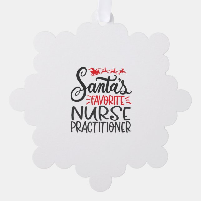 Christmas nurse practitioner, nurse np  tree decoration card (Front)