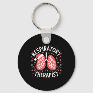 Christmas Nurse Respiratory Therapist Lung Lights Key Ring