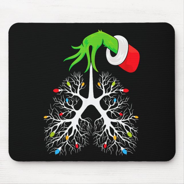Christmas Nurse Resratory Therast Lung Lights Funn Mouse Mat (Front)