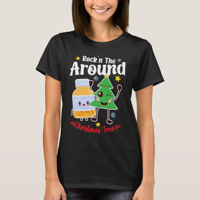 Christmas Nurse Roc'n Around The Christmas Tree NI T-Shirt (Front)