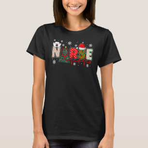 Christmas Nurse Santa Xmas Tree Nurse Hat ER ICU R T-Shirt